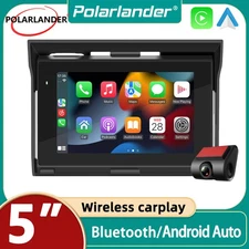 Bluetooth 5.0 Android Auto DVR Support 5" Motorcycle MP5 Player CarPlay