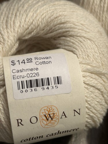 Rowan Cotton Cashmere Yarn | 3 skeins | Color Ecru 0226 - Picture 2 of 3