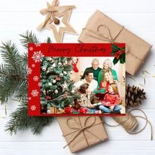 Christmas Photo Card - Editable in Canva