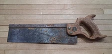 Vintage Warranted Superior Brass-Back Tenon Saw