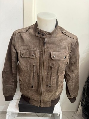 Conbipel Jacke Braunem Leder Tg52 AM346