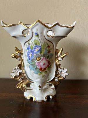 6.5'' tall  Vintage Hand-Painted Vista Alegre VA  Portugal  Spill Vase~6'' wide