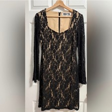VICKY TIEL Black Lace Formal Dress (Orig $250)