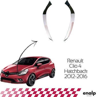 Front Light Upper Cover Renaul Trim 2 Pcs for Renault Clio 4 2012-2016 Stainless