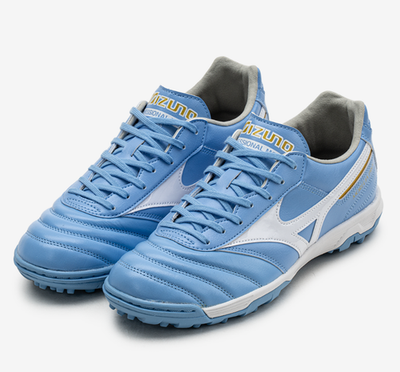 Mizuno Morelia II Pro AS Mens Turf Soccer Shoes Blue White Gold