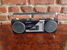 SANYO STEREO MS300K  MINI BOOMBOX RADIO CASSETTE PLAYER VINTAGE