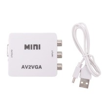 AV to VGA Audio Video Converter,Support Resolution 1080P /720P,With 3.56728