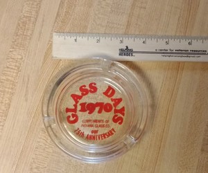 Indiana Glass Company 75th Anniversary Glass Ashtray 1970