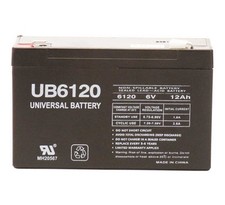 6-Volt 12 Ah F2 Terminal Sealed Lead Acid SLA AGM Rechargeable Battery