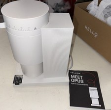 Fellow Opus Conical Burr Coffee Grinder Matte White Slightly Used