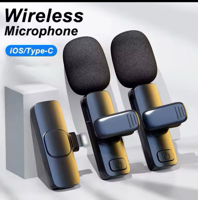 Wireless Lavalier Microphone Portable Audio Video Recording Mini Mic for Android