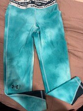 Under Armour Girls Blue  Stretch Activewear Leggings, Size M