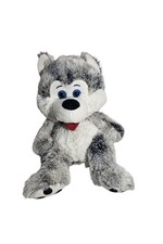 Husky Dog Stuffed Animal 18" H Plush The Toy Factory 2012 Vintage