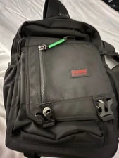 NICGID SLING Bag Chest Shoulder Backpack Black Crossbody Messenger 8-pockets