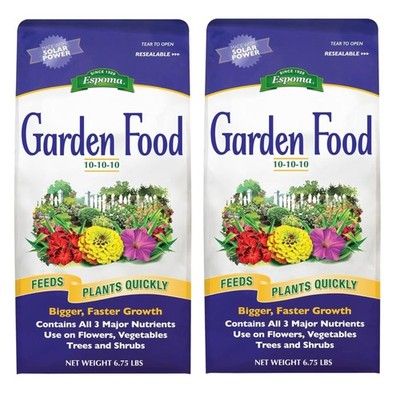 Espoma All-Purpose Garden Food 10-10-10 for Faster Growth, 6.75lbs, 2 Pack
