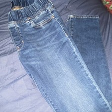 GAP Girls Jeans Size 14 Blue Denim Stretch Jegging Elastic Waist Pockets
