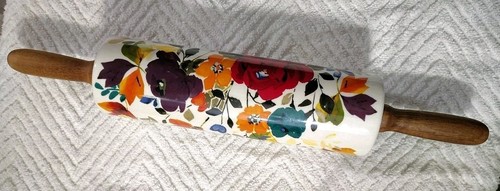 The Pioneer Woman Timeless Floral Keramik Nudelholz Herbst Autumn Bright Flowers - Bild 2 von 6