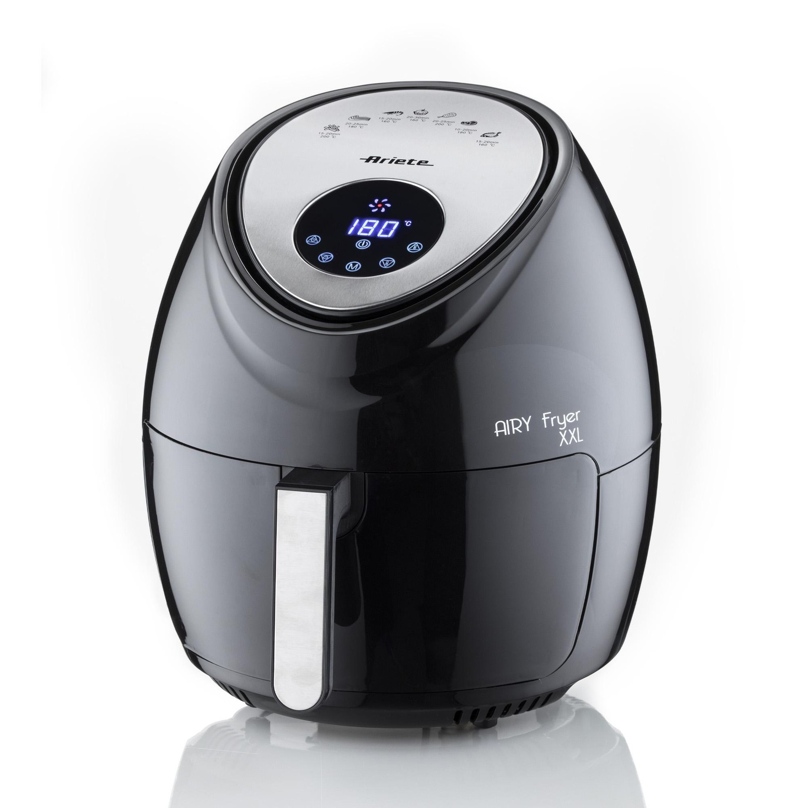 Ariete 4618 Single 5.5 L Stand-alone 1800 W Hot air fryer Black, Stainless
