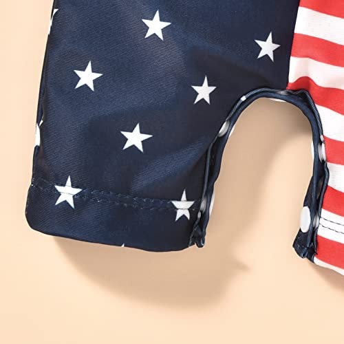 Baby Girls Long Sleeve One Piece Bathing Suit with Hat 3-6 Months American Flag - Picture 7 of 7