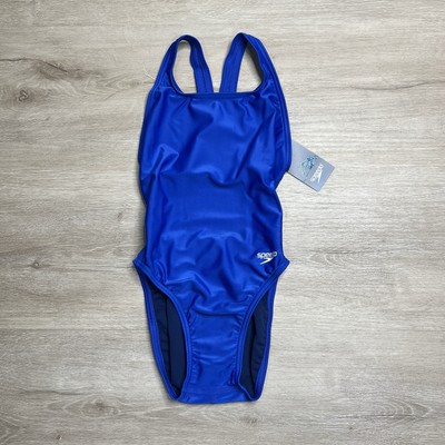 Speedo Pro LT Supro A Competitive One Piece Swimsuit Blue Womens Size 26 NWT