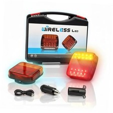 Wireless Trailer Lights Magnetic, Rechargeable LED Tow Light Kit with Strong