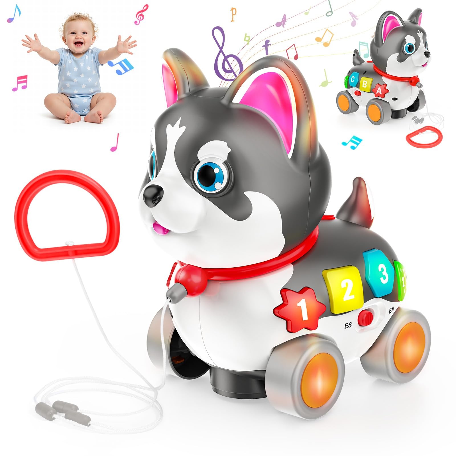 Baby Toys 1 Year Old, Musical Puppy Toys for 6-12-18 Month Girls Boys, Biling...