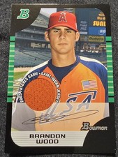 2005 Bowman Draft Picks & Prospects Futures Game Jerseys - Brandon Wood #BDP144