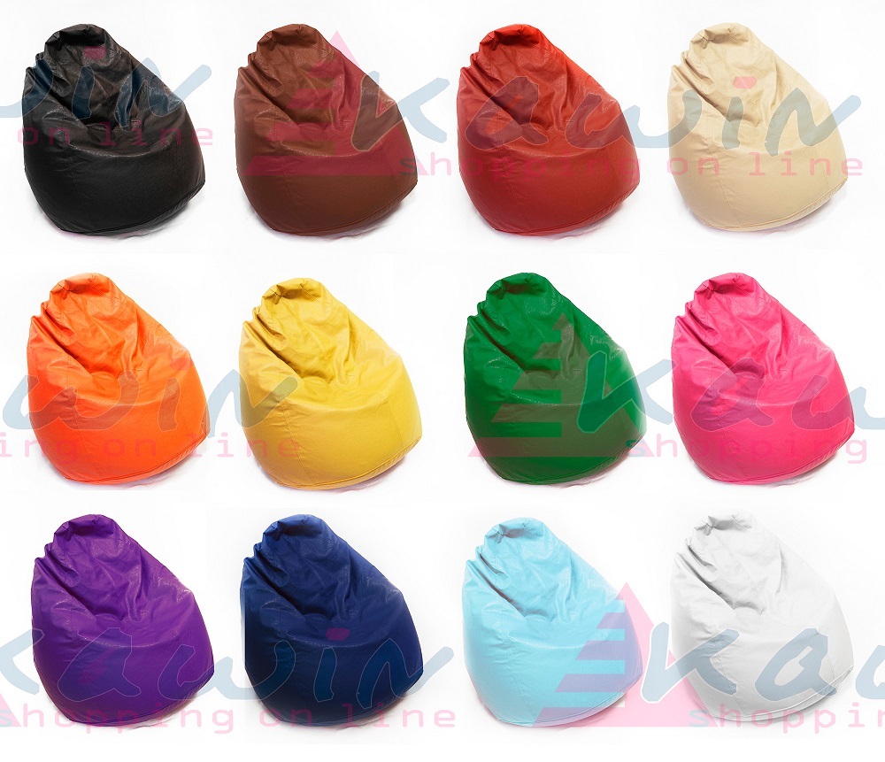 POUF POLTRONA ECOPELLE PUF PUUF VUOTO VERSIONE XXL SACCO FANTOZZI