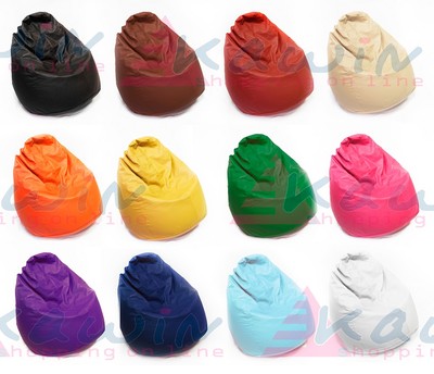 POUF POLTRONA ECOPELLE PUF PUUF VUOTO VERSIONE XXL SACCO FANTOZZI