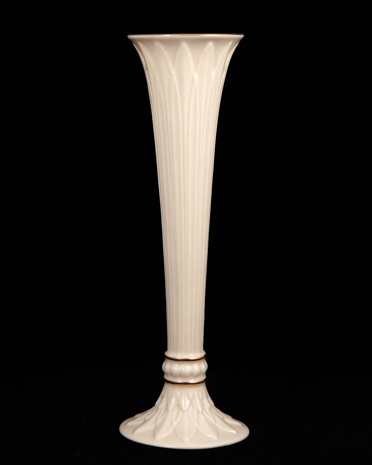 Lenox Tivoli Fluted Bud Vase with 24k Gold Trim 9