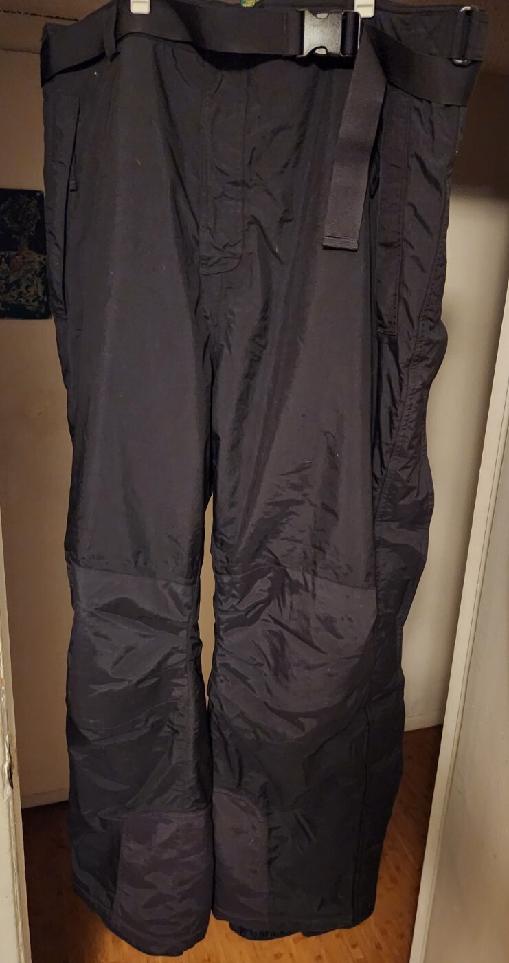 Cabela's Lined Black Thinsulate Insulated Side Full Zip Snow Pants 3XL