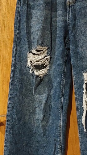 Juniors SO sz 9 Super High Rise 90's Wide Leg Distressed Jeans -5044 - Picture 3 of 8
