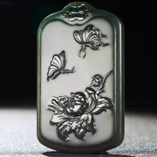 Natural Jade Pendant Blossom Jade Necklace Fashion Feng Shui Jewelry Gifts