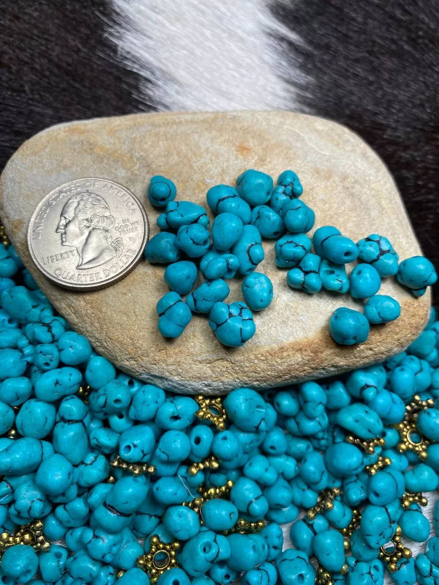 Wholesale Natural Stone Beads Blue Turquoise Round Loose Beads For