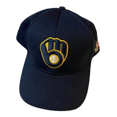 MLB Milwaukee Brewers Team MLB Navy Blue Adjustable Hat One Size Fits All