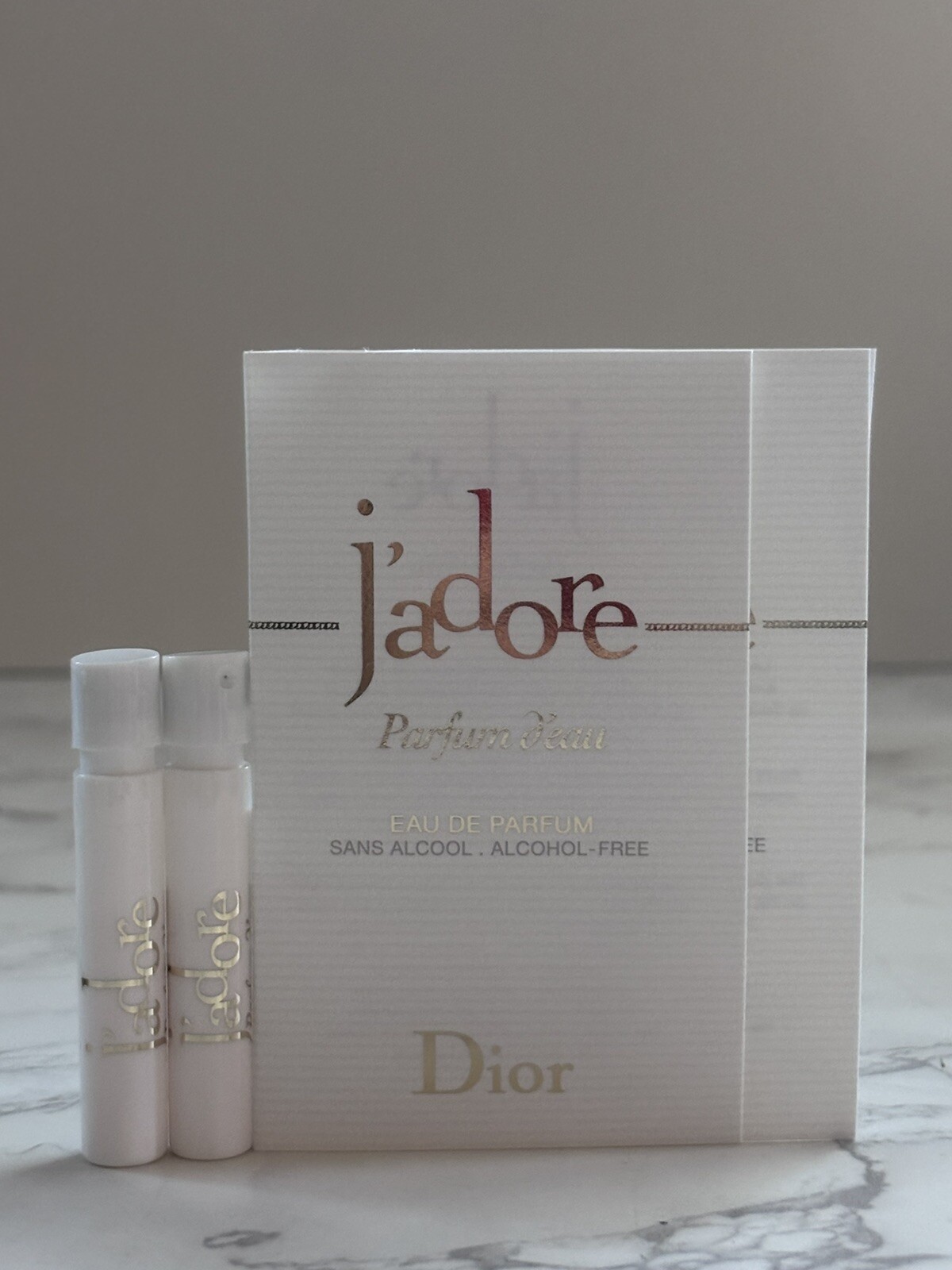2x Dior J'Adore Parfum D'Eau Eau de Parfum  Sample Spray .04oz, 1.2ml