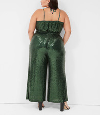 Sequin Jumpsuit Green Jumpsuits Rompers for Women for sale