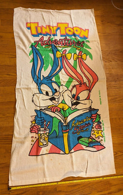 READ Tiny Toon Adventures 50''x27'' Beach Towel Cloth Banner Babs Buster Bunny Art