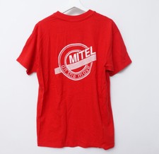 Vintage Mitel Dealer T Shirt Mens Large Red Single Stitch Made In USA Beefy 90s