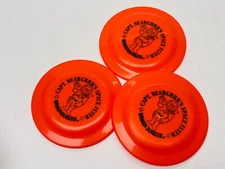 Vintage Whataburger MINI Frisbee Capt. Beargrrr's Space Flyers 4" Set of 3 BIN28