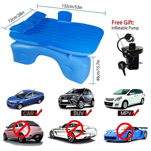 Car SUV Air Bed Sleep Travel Inflatable Mattress Seat Cushion Mat Camping w Pump - Picture 24 of 26