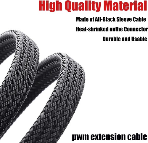 Cavo di prolunga ventola 24" PWM 4 pin prolunga ventola PC cavo di prolunga PWM (60 cm) - Foto 7 di 7