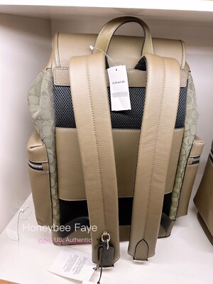 NWT Coach MEN's Sprint Backpack In Signature Jacquard CE523/CO933