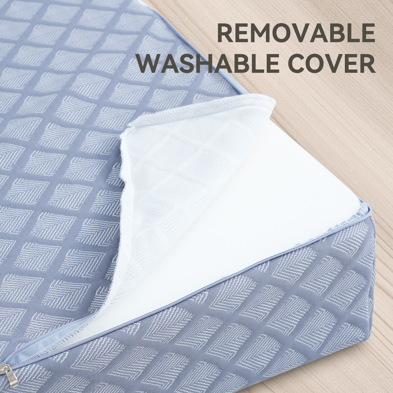 H&ZT Memory Foam Full Size Futon Mattress 75x54x5" & Removable Cover Washable