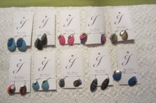 New Lot of Ten Pair of Earrings Made From Fishing Lures - From Newcastle, Maine