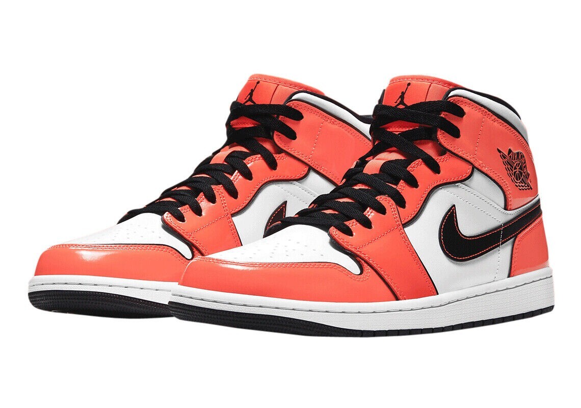 NEW Air Jordan 1 Mid SE Men's Size 8 Turf Orange/Black-White