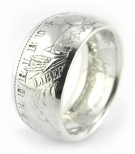 MORGAN Silver Dollar Coin Ring Heads Sizes 7-15 Polished - Hand Made