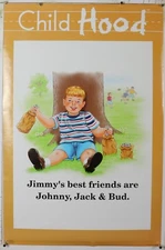 Child hood vintage humor poster jimmys best friends 23" X 35" NOS (b415)