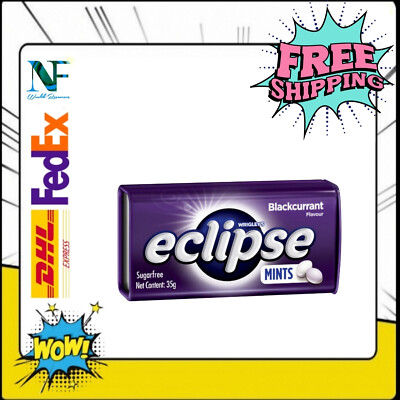 12x 35g Wrigley's Eclipse Blackcurrant Sugar Free Gum Fresh Breath Candy Tin