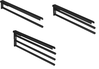 Handtuchhalter schwarz Handtuchstange Handtuchauszug schwenkbar Auszug Handtuch - Bild 1 von 4